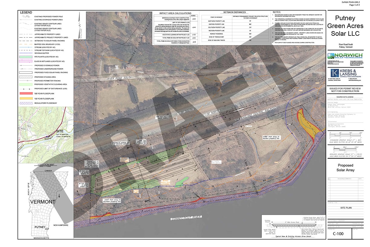 Putney Green Acres Solar Site Plan Draft