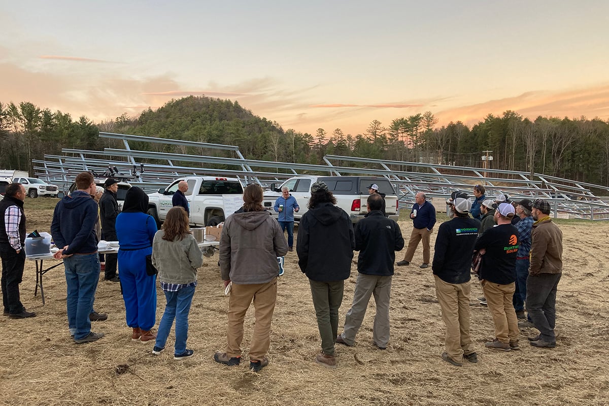 Company Meeting at a project worksite